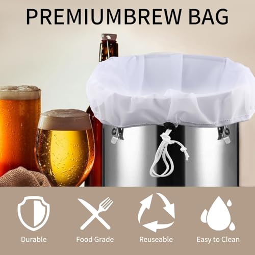 Miniatura 4 de 2 Bolsas De Filtro De 250 Micras, Reutilizables, Para Cerveza Casera, Bolsas Extragrandes Para Cerveza, Vino Y Zumo De Frutas 66 X 55,9 Cm