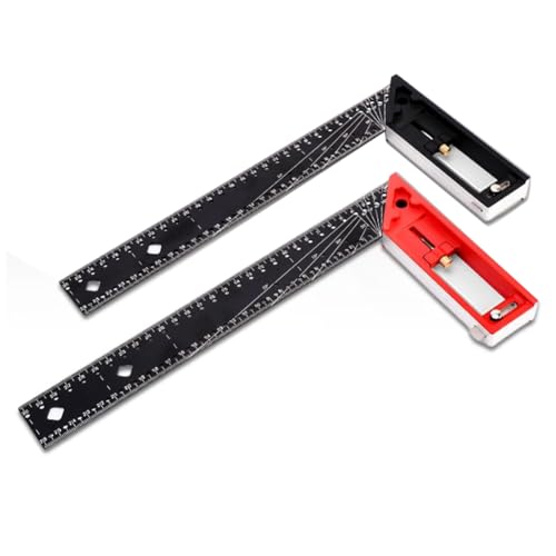 Osmond 2Pcs Multi-Angle Measuring Ruler-Universal Combination Angle, 45/90 Degree Multifunctional Gauge Right Angle Ruler