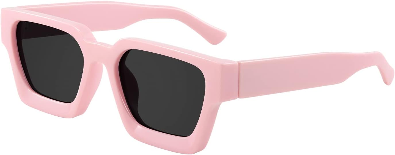 Amazon.com: Schomnti Trendy Thick Square Frame Sunglasses