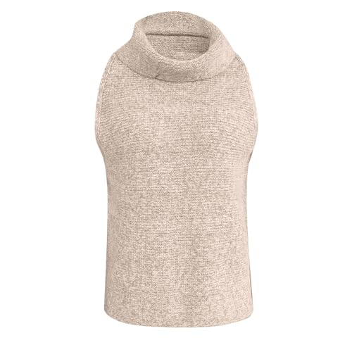 Women's Sweater Vest Pullover Turtle Neck Solid Color Sophisticated Casual Warm Comfortable Stylish Knit Vest4