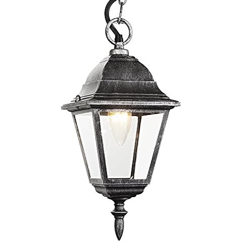 Happy Homewares Black/Silver Outdoor Lantern Cover