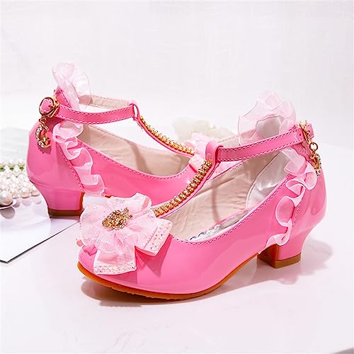 Girls High Heeled Leather Shoes Dress Shoes Big Children Performance Shoes Shoes4