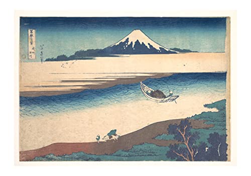 Affiche encadrée Katsushika Hokusai Rivière Tama avec finitions premium Spiffing Prints