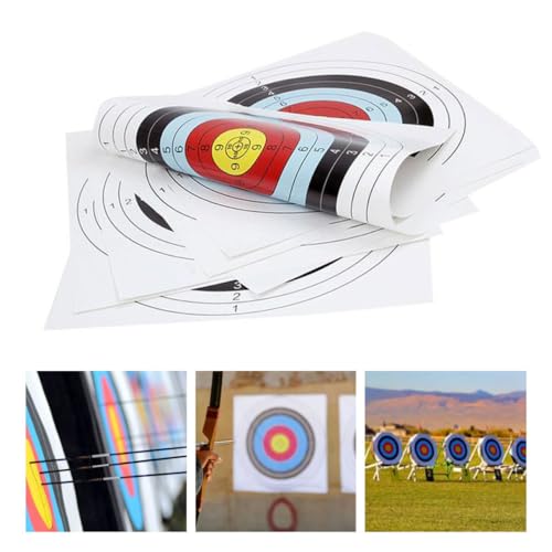 Whyzsjnclg Archery Target Paper Replaceable Archery Practice Training Full Ring Target Paper 20PCS Full Ring Target Paper - Image 3