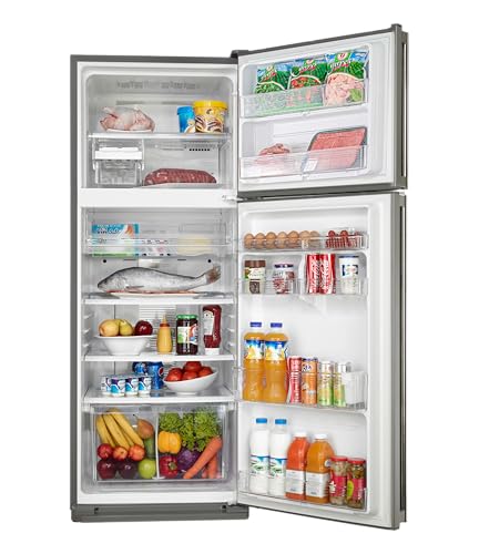 Sharp SJ-48C(ST) No Frost Refrigerator 2 Doors Stainless with Nano Deodorizer Filter - 340 Liter