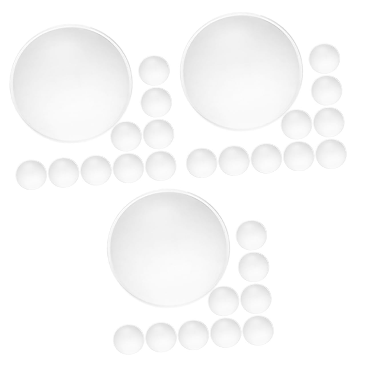NIYANGLE 3sets 10pcs Magnifier Lens Durable Transparent Convex Lenses for DIY Magnifier Making Portable and Easy to Install for Crafting and Hobby Projects 10pcs*3