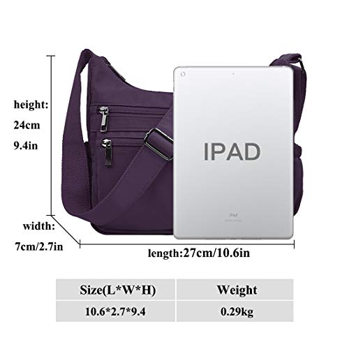 Image of VOLGANIK ROCK Crossbody Bags for Women RFID Lightweight Travel Shoulder Bag Waterproof Nylon purses and handbags Pocketbook