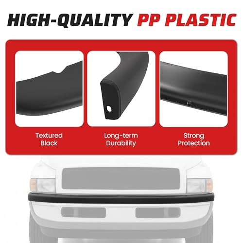 ALMULOO Front Bumper Cover Compatible With 1994-2002 Dodge Ram 1500 2500 3500 Base Replacement for 55076610AB CH1000160 Upper Bumper Panel skin Fascia Face Overlay Plastic PP Textured Black by ALMULOO - Used condition - Image 3