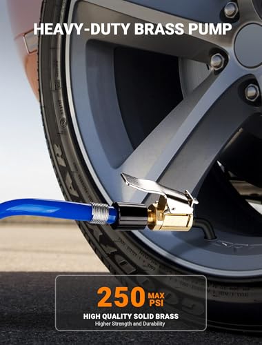 Mandril de ar de pneu com trava de latão, adaptador de mangueira de inflador de pneu para conexão de