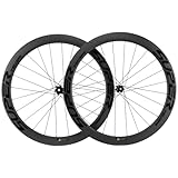 SUPERTEAM Road Bike Disc Brake Wheels 700c Tubeless 50mm Carbon Wheelset Tubeless Ready U Shape