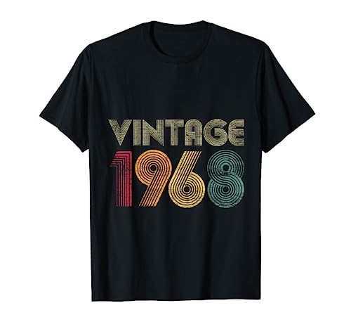 54 cumpleaños regalo año aniversario vintage 1968 Camiseta