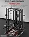 Mikolo Smith Machine with Weight Stack, Power Cage Home Gym System with LAT Pulldown & Cable Crossover, Multi-Functional Trainer with Dual Pulley System, BP 230lbs