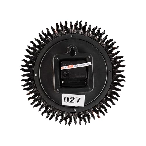 Image of Matiz Analog 30 cm X 30 cm Wall Clock | Brown | with Glass | Standard| 027 Brown Wood