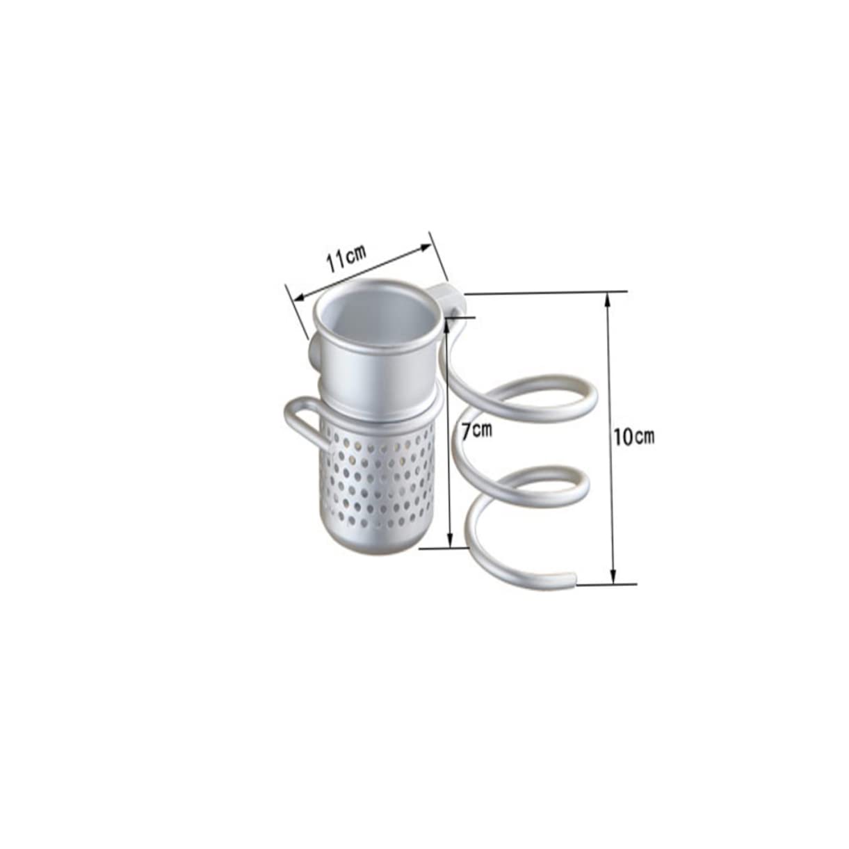 DOITOOL 2stücke Aluminium Für Haartrockner Mit Haken Wandmontierte Ablage Für Badezimmer Vielseitiger Aufbewahrungsschrank Mit Saugknöpfen Und Schrauben Platzsparend Und