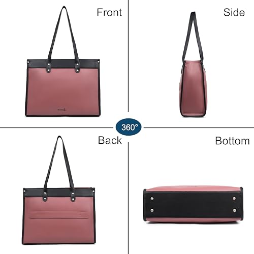 Image of K London Vegan Leather Handbag For Women-Girls | Satchel Bag for Womens | Fit Upto 15 Inch Laptop | Shoulder Bag | Ladies Purse | Tote Bag With Top Double Handle Handbag For Women