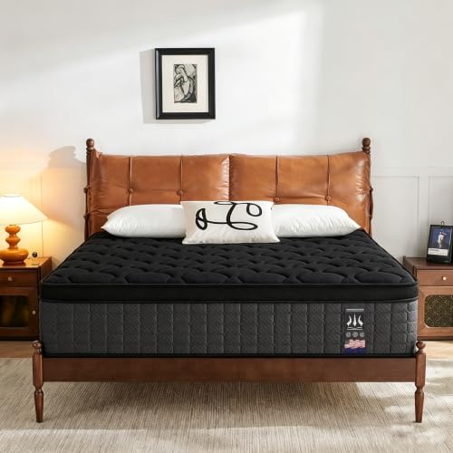 Image of 14 Inch King Mattress - Medium Plush Feel Hybrid Mattress