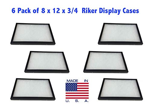 Southern Star 6 Pack of Riker Display Cases 8 x 12 x 3/4