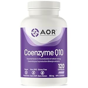 AOR Coenzyme Q10 100mg, 120 Capsules 40-Day Supply – Ubiquinone CoQ10 Supplement – Antioxidant Properties – Promotes Heart Wellness – Supports Cellular Energy Production – Vegan, Non-GMO & Gluten-Free