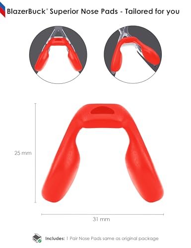 Image of BLAZERBUCK Replacement Nose Pads Piece for Oakley Actuator OO9250-Standard Fit | Low Bridge Fit