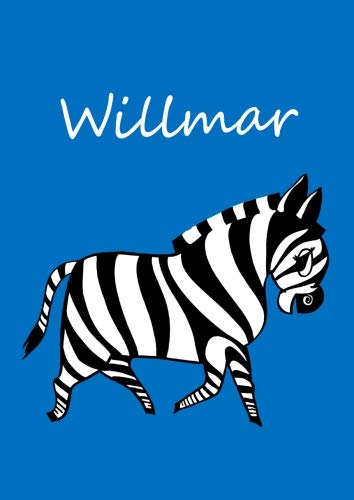 Willmar: individualisiertes Malbuch / Notizbuch / Tagebuch - Zebra - A4 - blanko