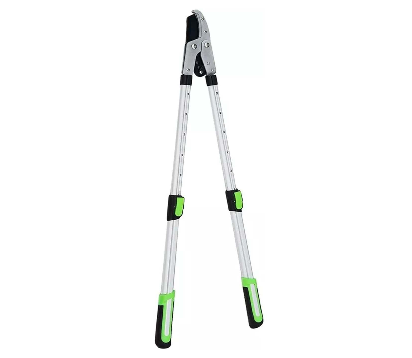 Premzo White/Green/Black Ratchet Tree Pruner Garden Tree Cutter/Lopper Telescopic Expandable Tree Brach Long Reach Steel Balde Saw With Handle, Garden Patio Yard Forestry Trees Pruning Cutter