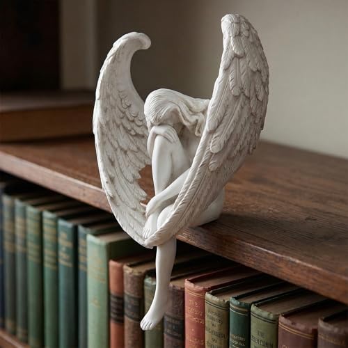 Estatua Ángel de Resina Blanca para Decoración de Hogar miniatura 5