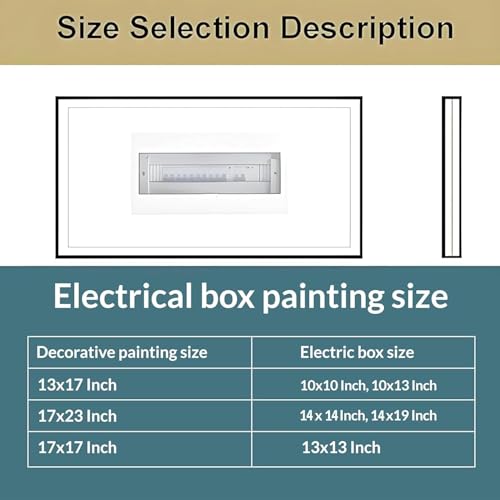 Image of PAINTINGMANTRA Customized Upload Your Painting or Photo Decorative Framed Wall Art Print Cover for Mcb Box, Electric Board, Meter Box Cover (Size: 17x13 Inch)