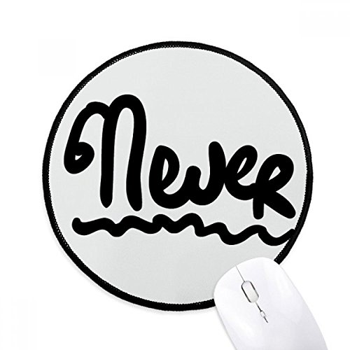 **Mousepad** redondo antideslizante de lona negra para evitar el desgaste