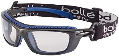 Bolle BAXPSI Platinum Goggles with Anti-Scratch and Fog Frame Lens, Clear/Black/Blue