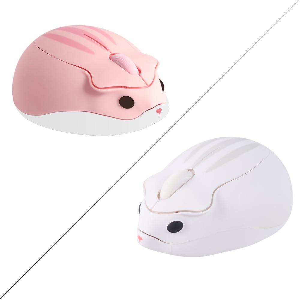 Amazon.com: Wireless Mouse Cute Hamster Shape Less Noice Portable
