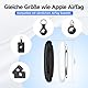 MiLi LiTag Duo Smart Tracker, Schlüsselfinder kompatibel mit Apple „Wo ist?“ und Android „Gerät Finden“, gleiche Größe wie AirTag, Anti-Verlust-Tag für Schlüssel, Geldbörse, Gepäck, Koffer (1 Pack)