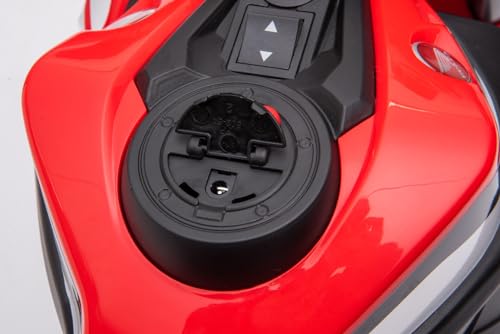 Kinder Elektro Motorrad CBR 1000RR, Kindermotorrad 12V Kinderfahrzeug Elektrofahrzeug mit 2 abnehmbaren Stützrädern für Kinder ab 3 Jahre (Rot) – Bild 7