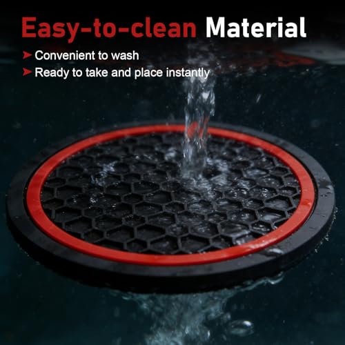 4 Piezas Posavasos de Silicona para Auto Rojo 2.76 pulg miniatura 5