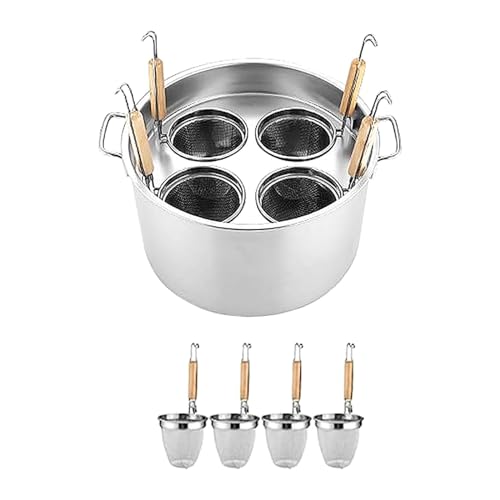 Ensemble d'inserts pour cuiseur à pâtes en acier inoxydable avec passoire amovible