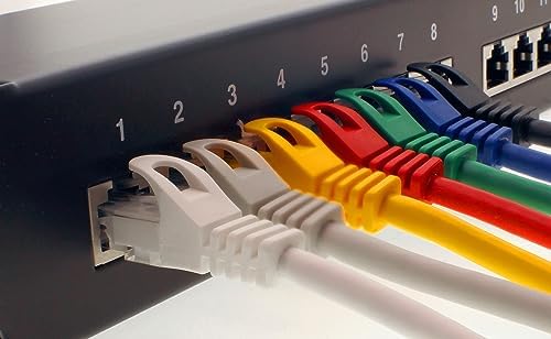 1aTTack.de - 10 x 1.5m Cat7 network cable, Cat.7 Ethernet, Lan & Cat 7 patch cable for maximum internet speed & connects all devices with RJ 45 plug blue - 5
