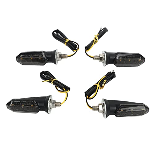 Luces LED Intermitentes para Moto 4 Piezas Indicadores Delanteros y Traseros Impermeables Universales Compatibles con Scooters y Vehículos de 12V Instalación Fácil y Duradera