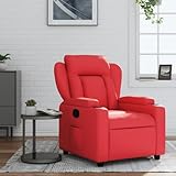 Confort et esthétique raffinée : Profitez d’un siège, d’un dossier et de larges accoudoirs généreusement rembourrés, recouverts d’un similicuir rouge résistant aux taches et facile à entretenir, ajoutant une touche de style à votre pièce.