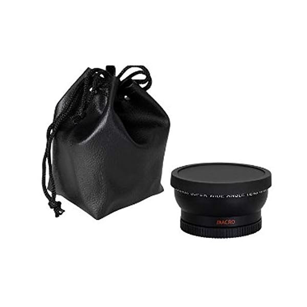 Color Yun Praktisches 58MM 0,45 X Weitwinkel Makroobjektiv Geeignet für 58M KameraobjektivSchwarzSchwarz