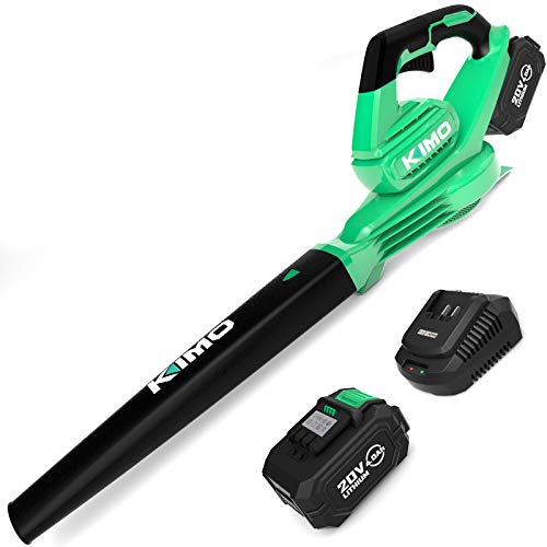 Cordless Leaf Blower - 200 CFM 150 MPH Battery-operated Blower for Blowing Leaves, Snow Debris and Dust, 20V ELectric Leaf Blower with 4.0Ah Battery and Charger for Yard, Work around the House
