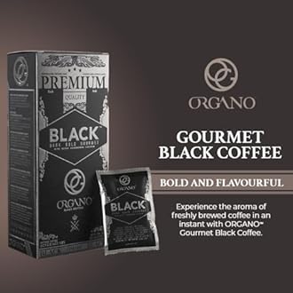 ORGANO Gourmet Black Coffee, 100% Certified Ganoderma Lucidum (30 Sachets)