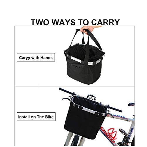 Pet Dog Travel Bike Basket 2-in-1 Dog Bicycle Carrier Cat Soft Sided Carrier Pet Easy Install Detachable Cycling Bag for… - Image 3