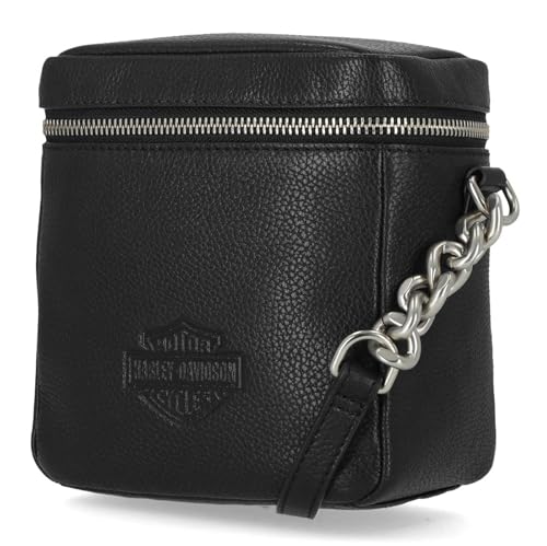 Harley-Davidson Women's Bar & Shield Chain Leather Crossbody Purse - Black2