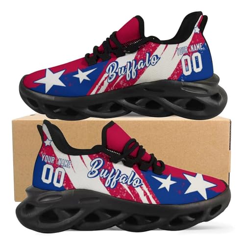Custom Men's Sneakers Football Name & Number Breathable Fan Gift for Men Women Athletic Gym Slip-on Shoes Personalized4