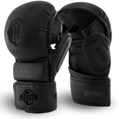 MADGON MMA Sparring Handschuhe aus bestem Material für Lange Haltbarkeit! Boxhandschuhe mit extra Dicker Polsterung für Sparring, Kampfsport, Boxen, Kickboxen, MMA - inkl Beutel! MADGON MMA Sparring Handschuhe aus bestem Material für Lange Haltbarkeit! Boxhandschuhe mit extra Dicker Polsterung für Sparring, Kampfsport, Boxen, Kickboxen, MMA - inkl Beutel!