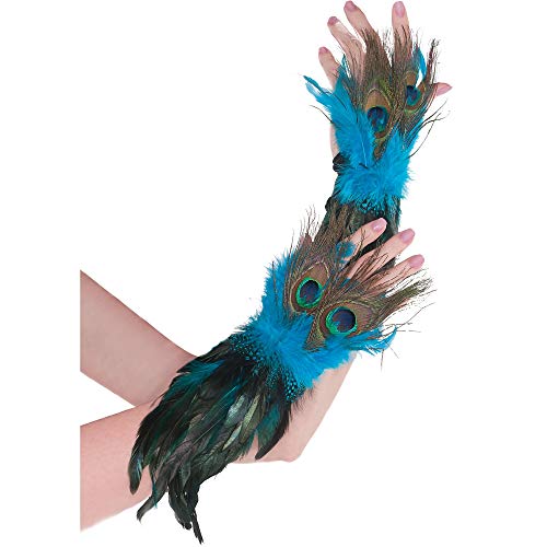 Amscan 848204 Peacock Feather Gloves