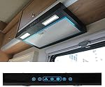 Fydun 12V Hotte de cuisinière 3 Vitesse réglable avec écran tactile LED Lumière pour RV Cuisine