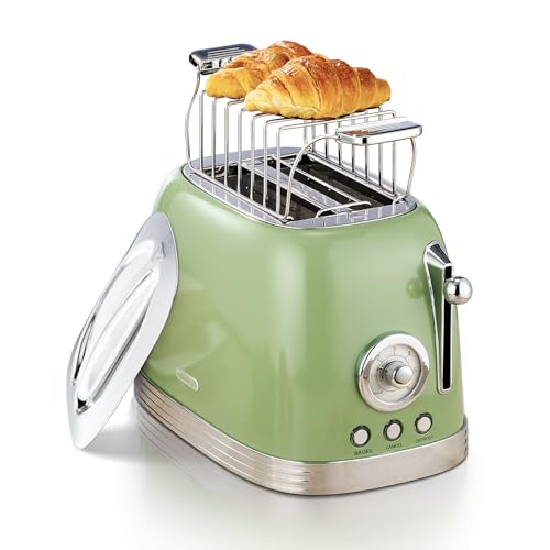 Green Cute Retro Toaster 2 Slice with 1.58