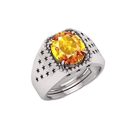 Yellow Sapphire Gemstone bague argent, connectez-vous à votre énergie