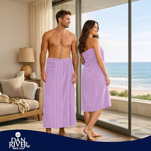 Image of DAN River 2 Pack Bath Sheets Extra Large 35x70, Large Bath Towels for Adults, XL Oversized Heavy Duty Towel Set, 600 GSM 100% Ring Spun Cotton, Soft Quick Dry, Lavendar