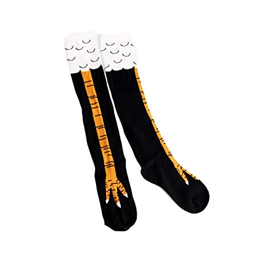 Medias para mujer con pies de gallina, para mujeres y niñas, divertidas patas, con pata de gallina, para regalar negro · Cover